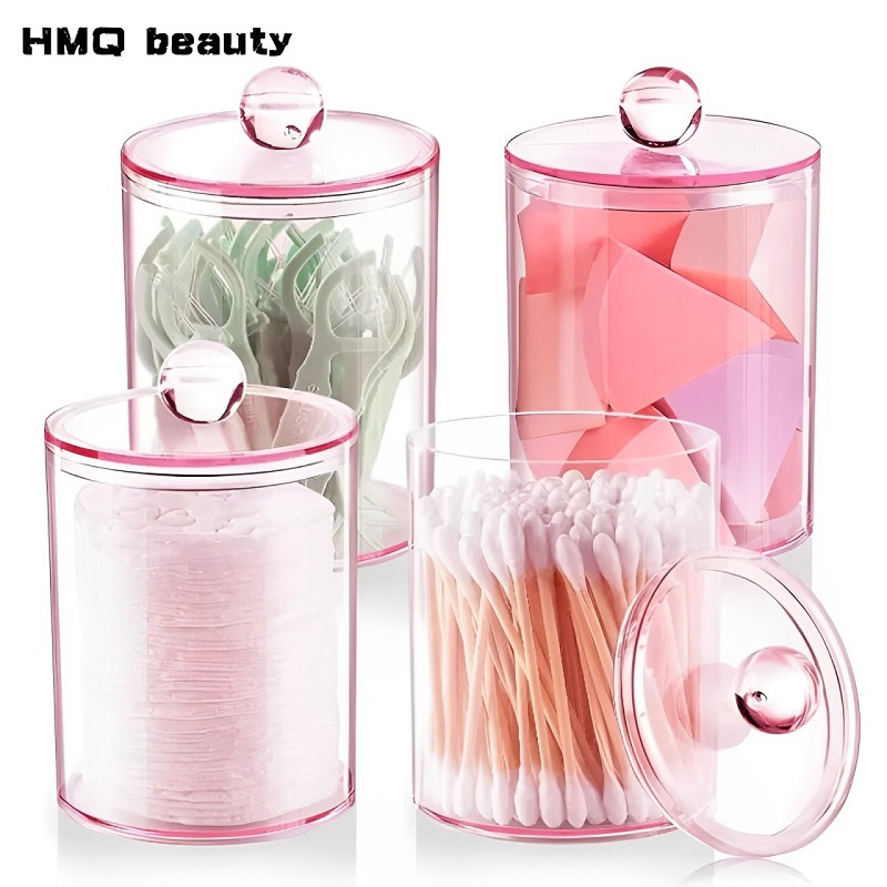 Beauty Makeup Organizer - Transparent Cotton Swab Storage Box Portable