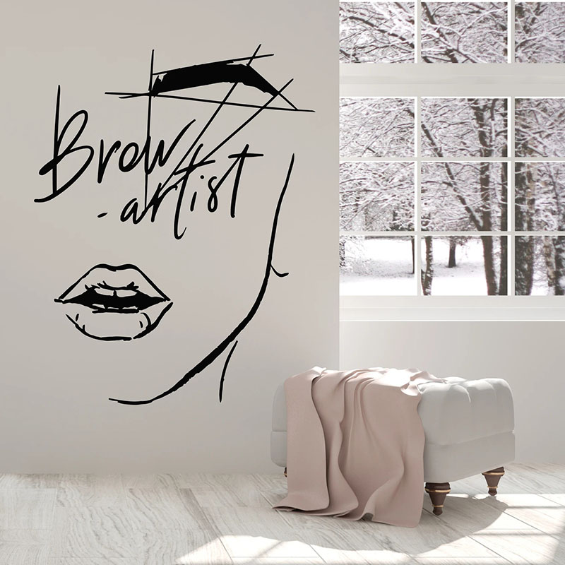 Beauty Makeup For Girl - Trừu Tượng Cô Gái Mặt Decal