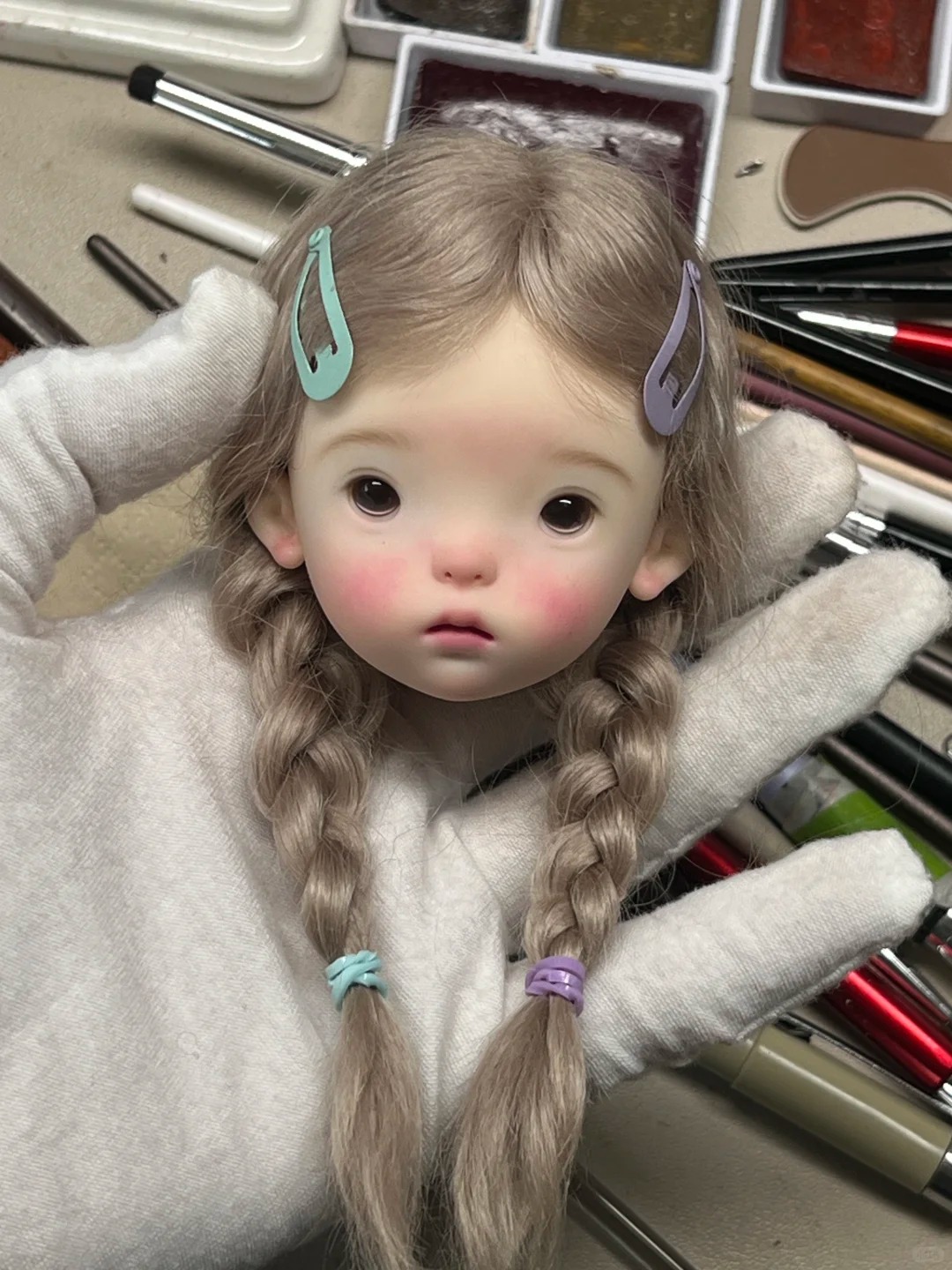 Beauty Makeup For Girl - SD BJD Doll 1/6 Landoudou Head
