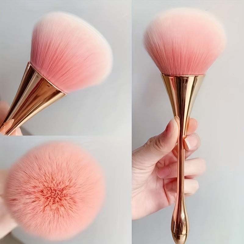 Beauty Flower Makeup - Rose Golden Fan Makeup Brush,Cosmetic Brush