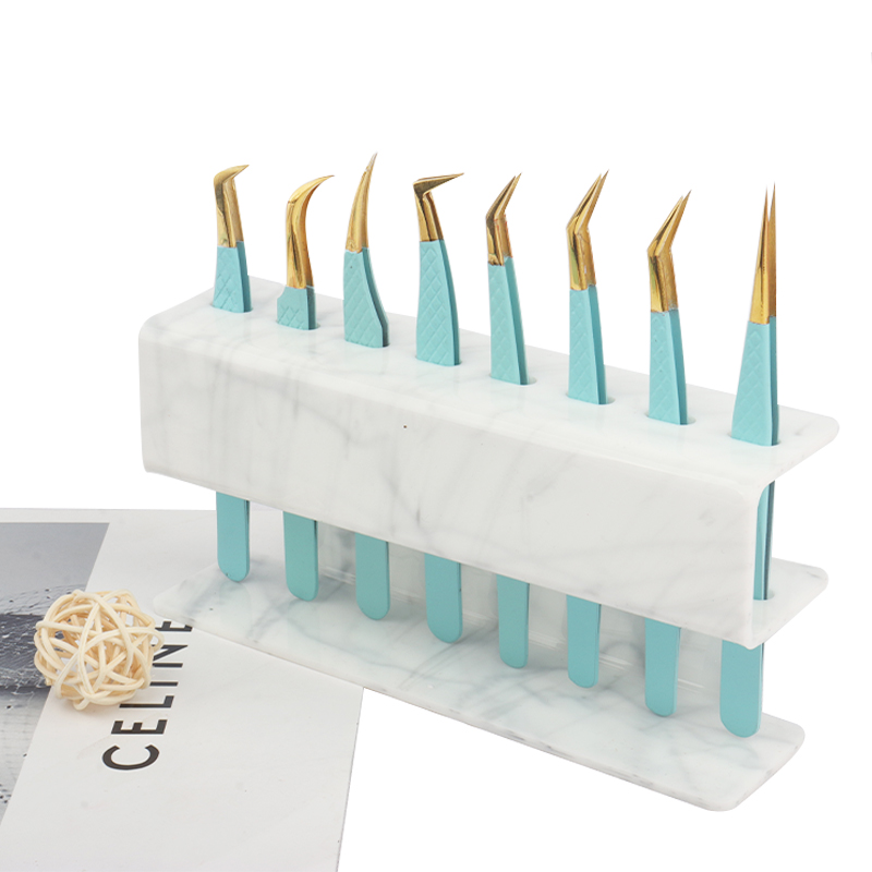 Beauty Makeup Organizer - 8 Holes Tweezers Display Stand Lash