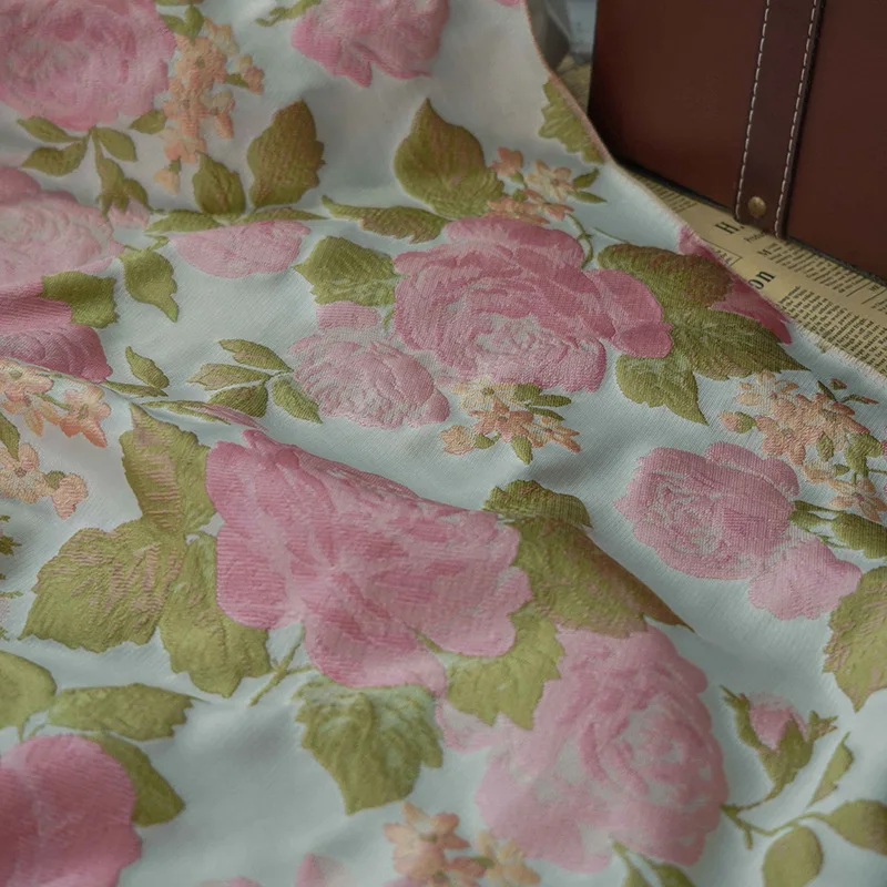 Yarn-dyed Jacquard Fabric Pink - đánh giá và giá Beauty Flower Makeup