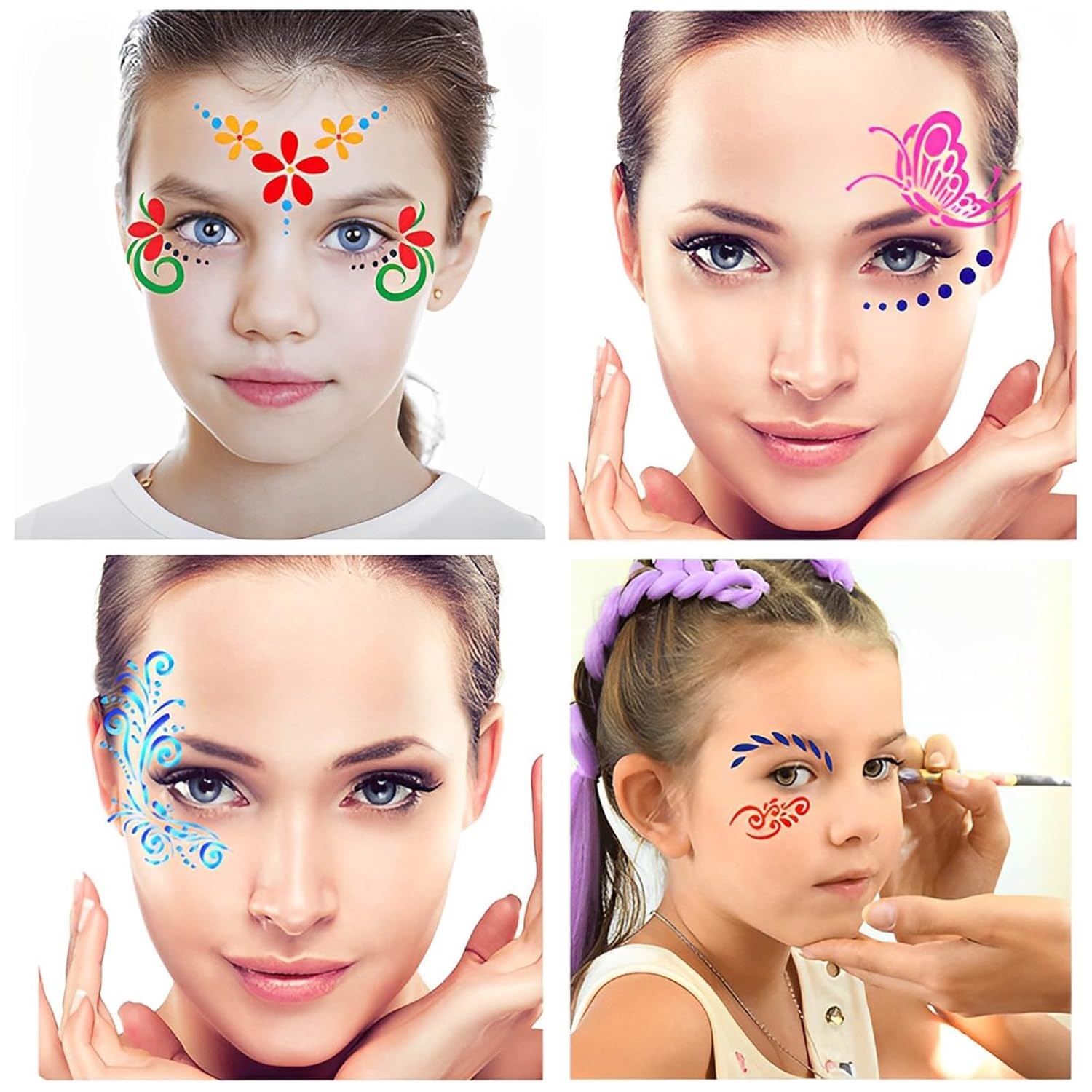 28 Pcs Face Paint Stencils Kit - đánh giá và giá Beauty Makeup Pictures