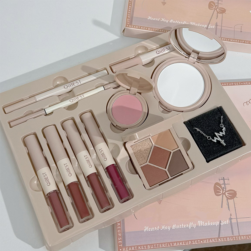 QIBEST 4 Colors Double Head Li - đánh giá và giá Beauty Book Makeup Kit