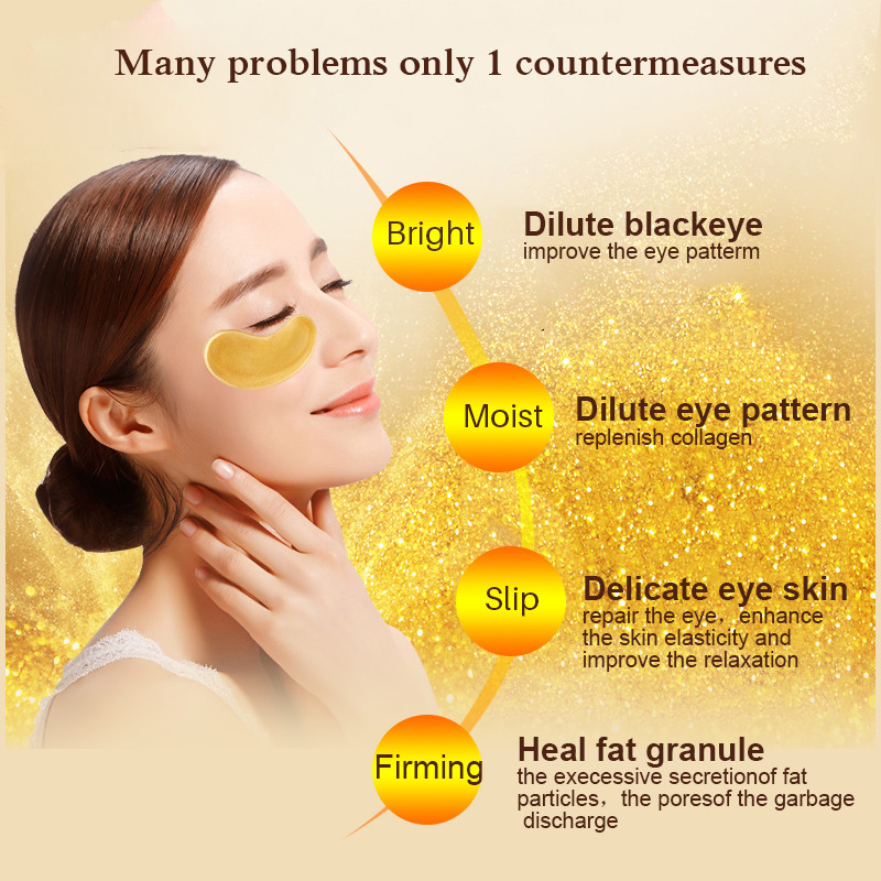 10/20pcs Golden Crystal Collag - đánh giá và giá Collagen Eye Patch