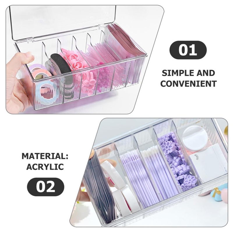 Transparent Eyelash Beauty Org - đánh giá và giá Beauty Makeup Organizer