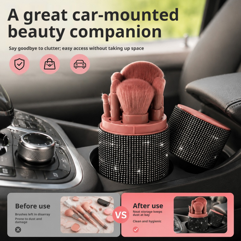 Women Shiny Rhinestone Cosmeti - đánh giá và giá Beauty Makeup Organizer