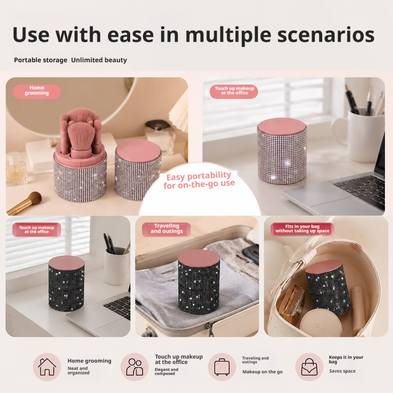 Women Shiny Rhinestone Cosmeti - đánh giá và giá Beauty Makeup Organizer
