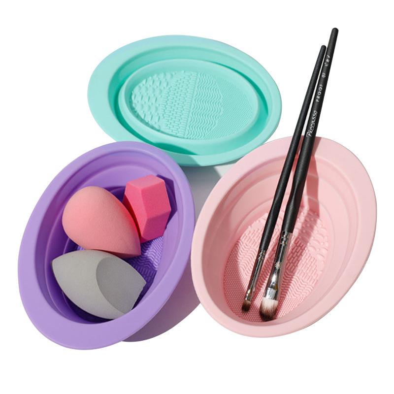Folding Powder Puff Cleaning B - đánh giá và giá Beauty Makeup Organizer