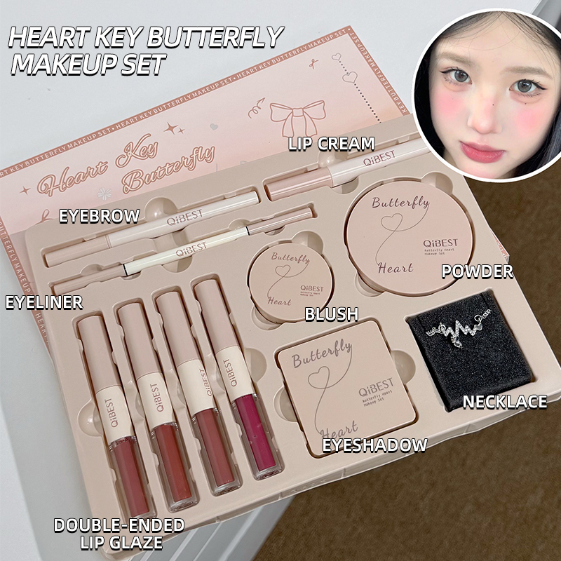 Makeup Gift Box Butterfly Bow  - đánh giá và giá Beauty Book Makeup Kit