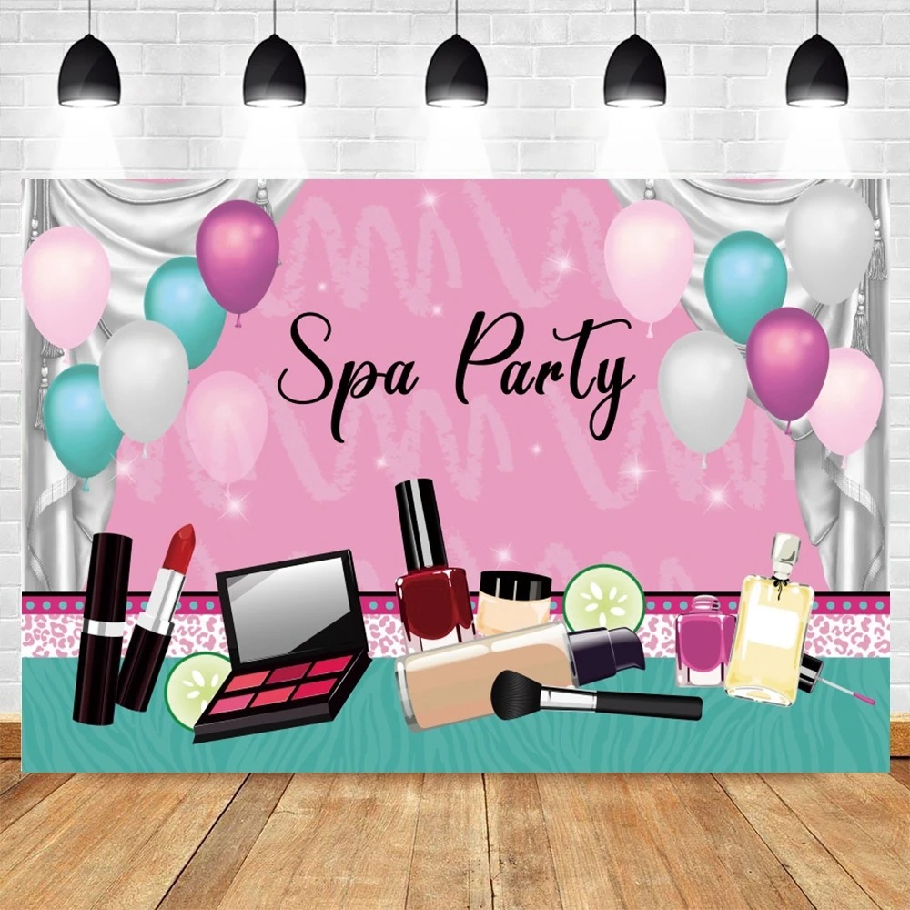 Spa Party Themed Backdrop for  - đánh giá và giá Beauty Makeup For Girl