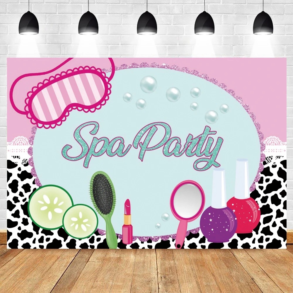 Spa Party Themed Backdrop for  - đánh giá và giá Beauty Makeup For Girl