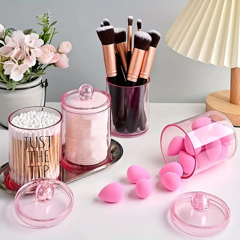 Transparent Cotton Swab Storag - đánh giá và giá Beauty Makeup Organizer