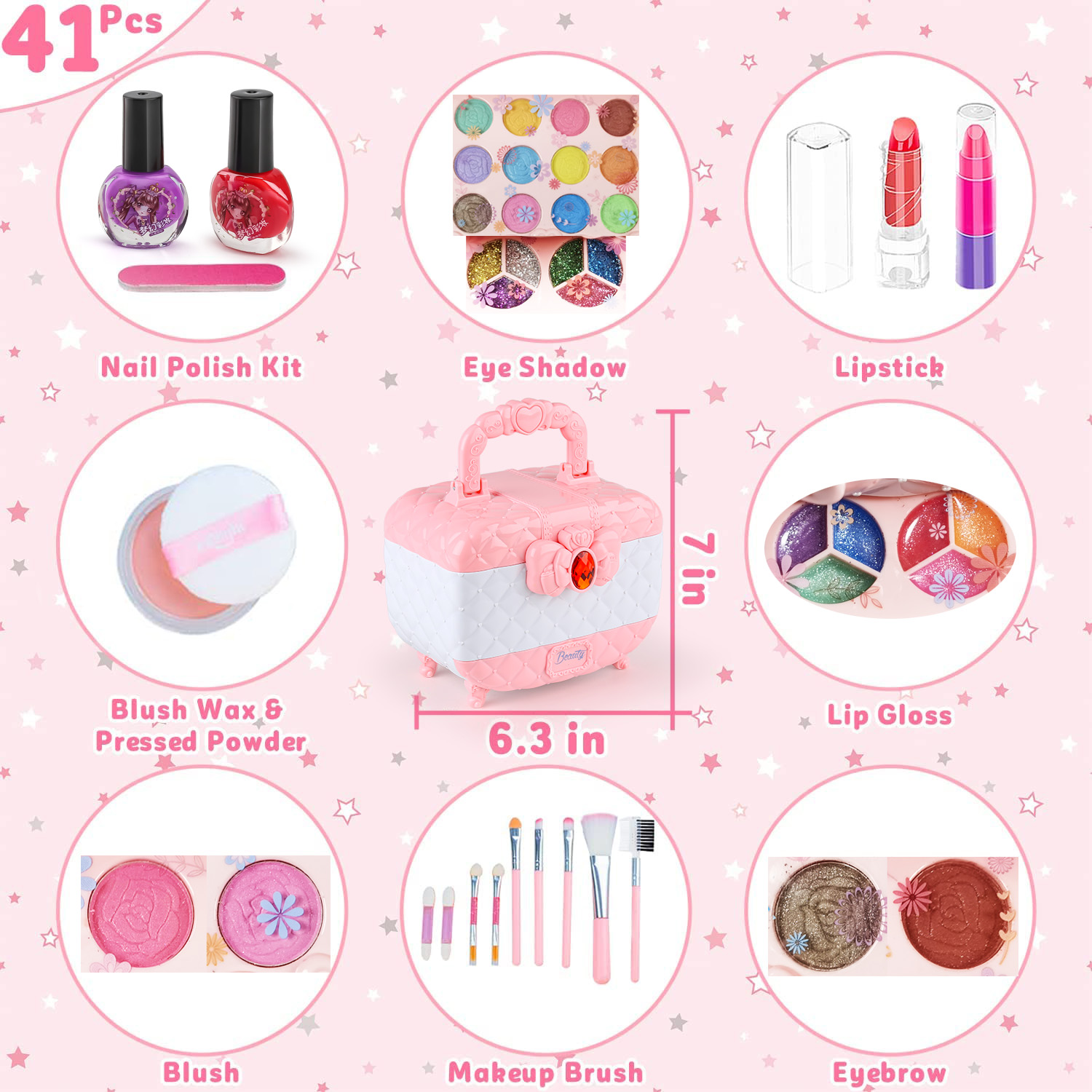 Kids Makeup Toy Kit for Girls, - đánh giá và giá Beauty Makeup For Girl