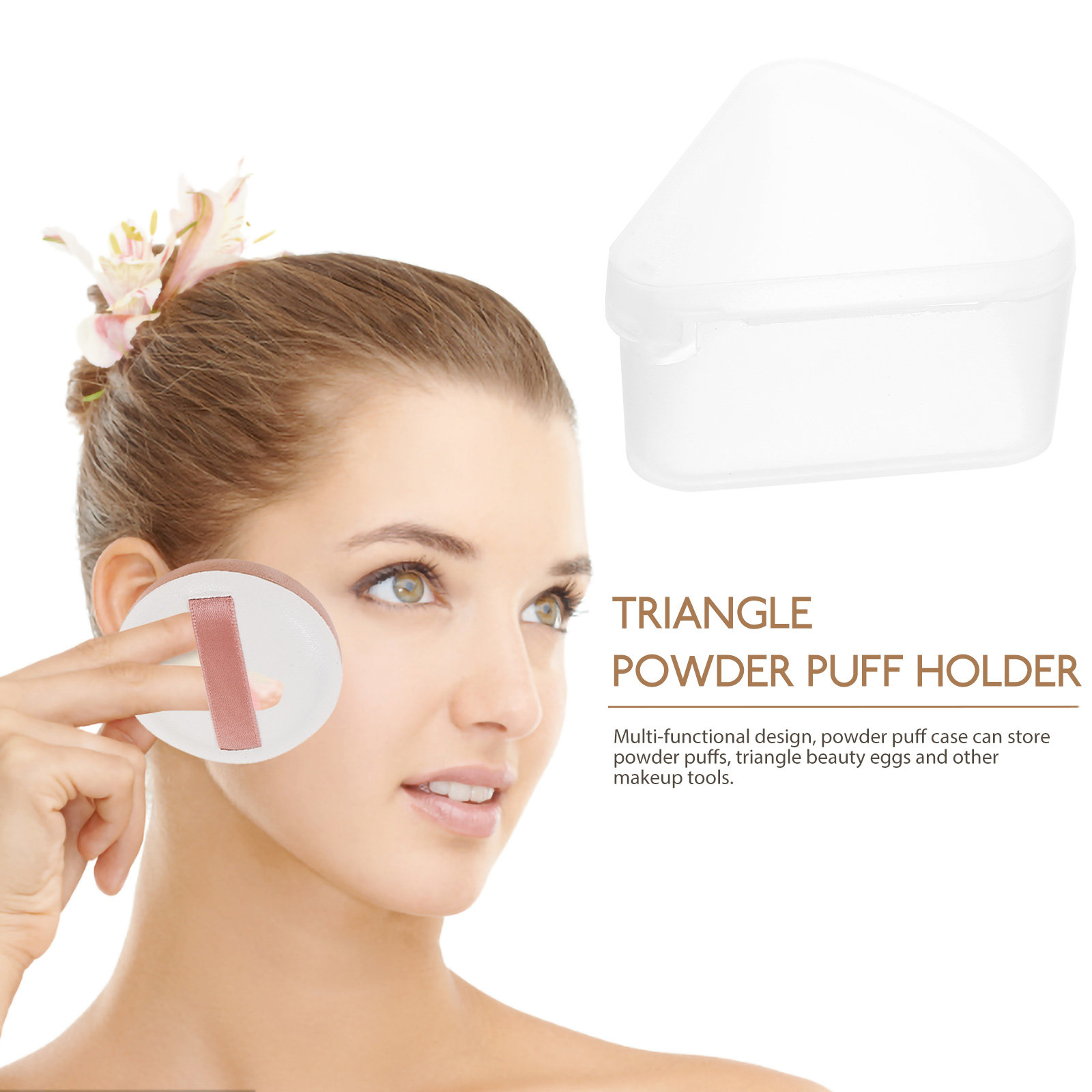 6Pcs Triangle Powder Puff Case - đánh giá và giá Beauty Makeup Organizer