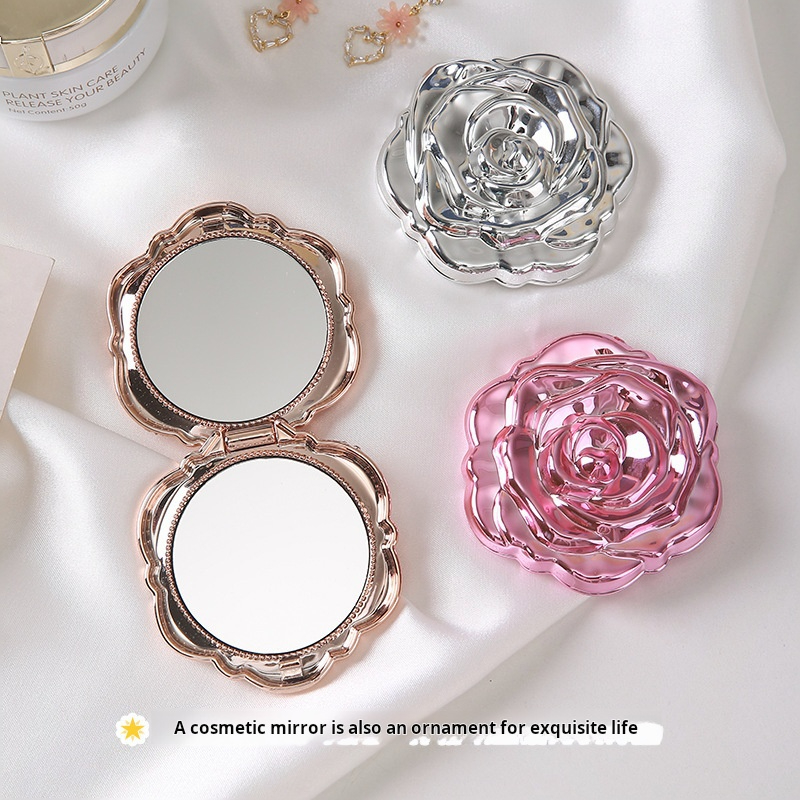 1PC Portable Mini Mirror Retro - đánh giá và giá Beauty Flower Makeup