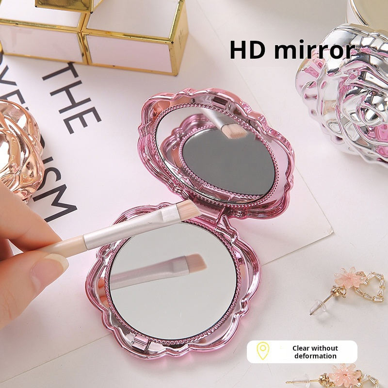1PC Portable Mini Mirror Retro - đánh giá và giá Beauty Flower Makeup