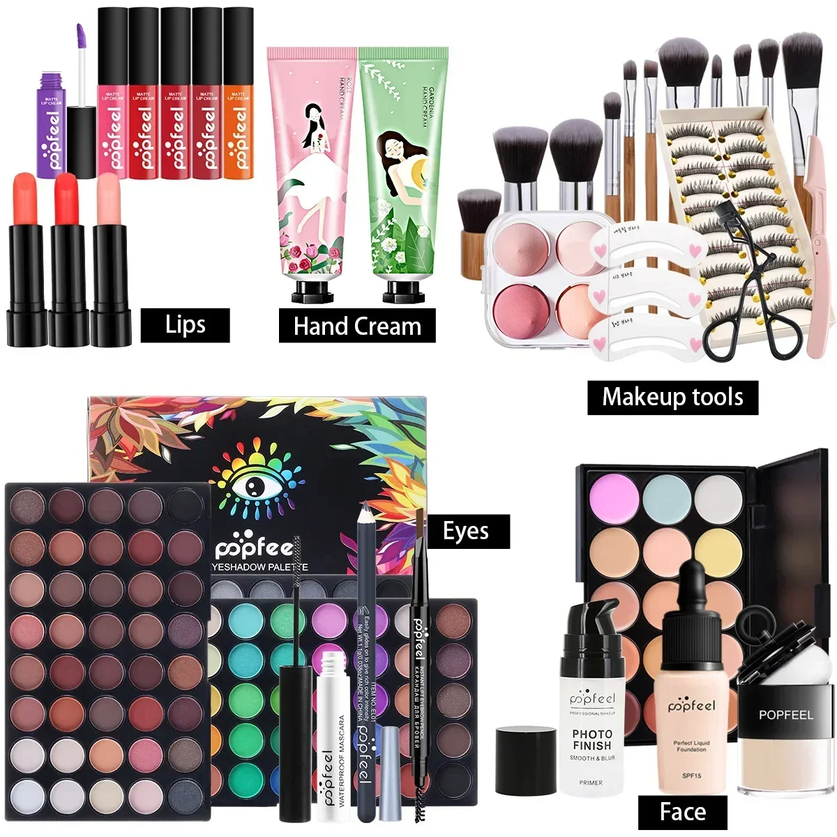POPFEEL All-in-One Makeup Kit  - đánh giá và giá Beauty Book Makeup Kit