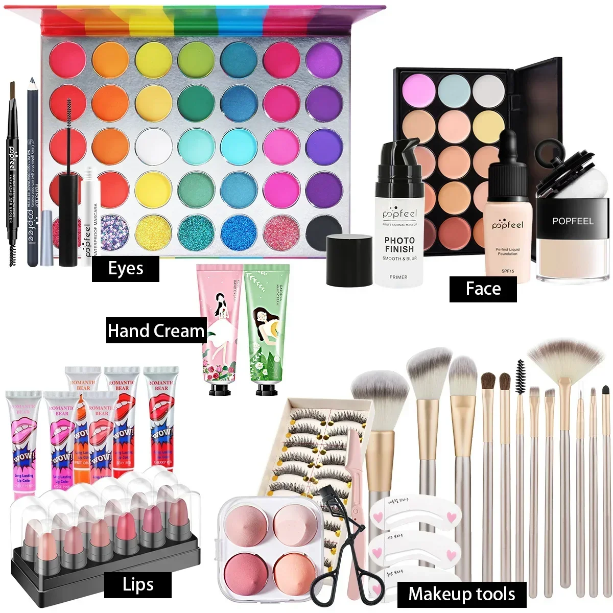 POPFEEL All-in-One Makeup Kit  - đánh giá và giá Beauty Book Makeup Kit