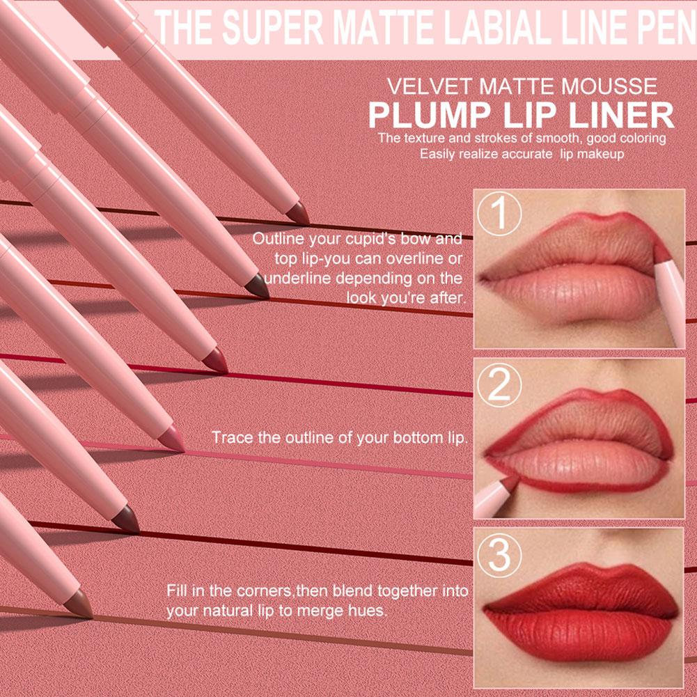 6Pcs Lipstick Lip Liner Pencil - đánh giá và giá Beauty Flower Makeup
