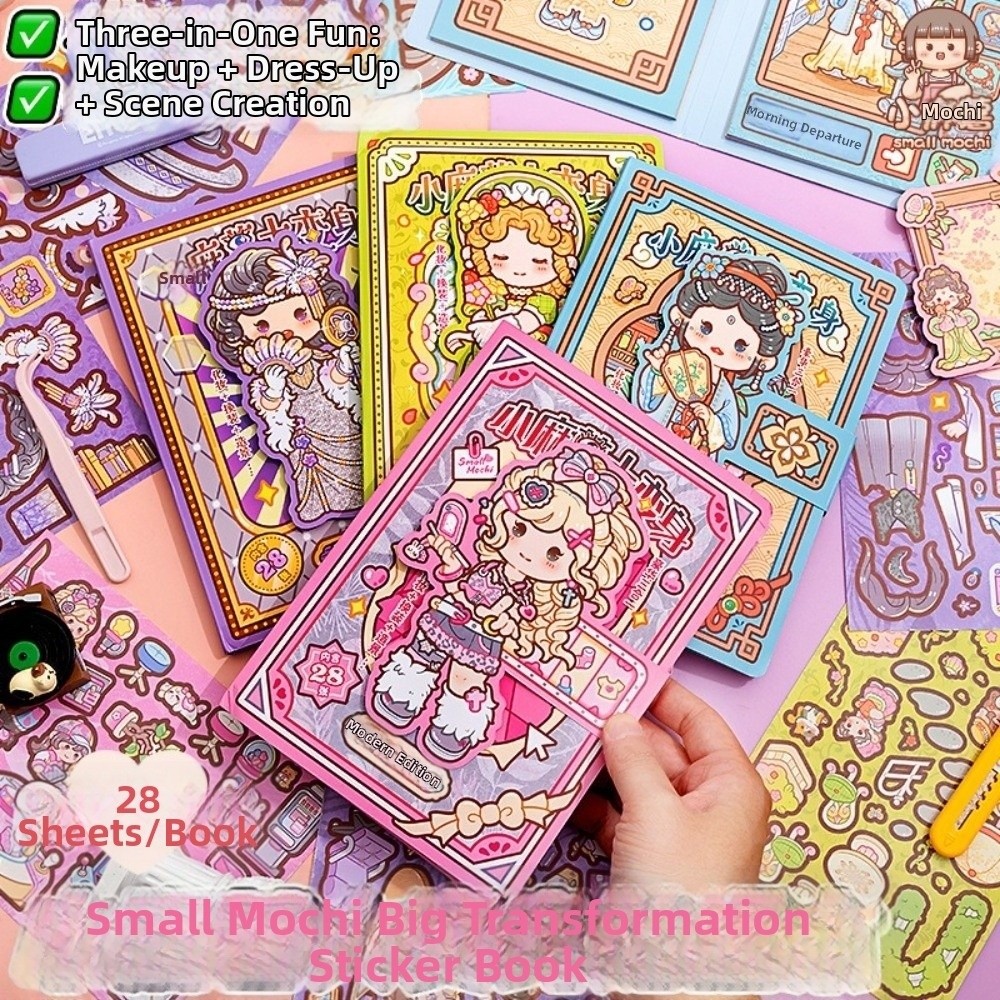 28 Sheets Cartoon Dress-up Sti - đánh giá và giá Beauty Makeup Book