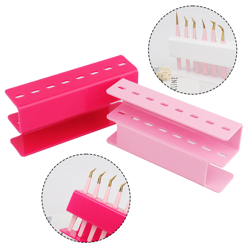 8 Holes Tweezers Display Stand - đánh giá và giá Beauty Makeup Organizer