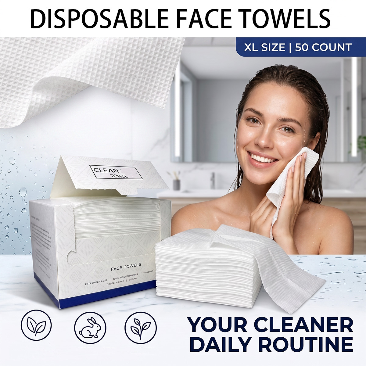 50Pcs/Box Disposable Face Towe - đánh giá và giá Beauty Makeup Organizer