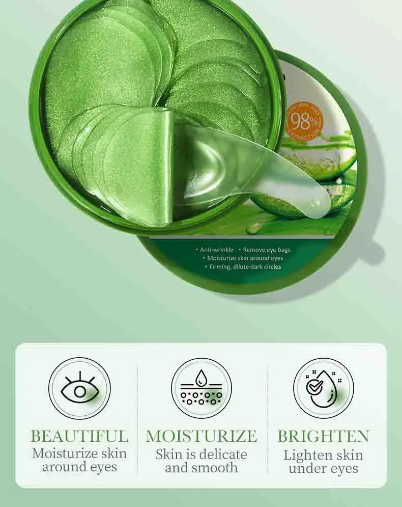 60pcs Aloe Vera Collagen Eye M - đánh giá và giá Collagen Eye Patch