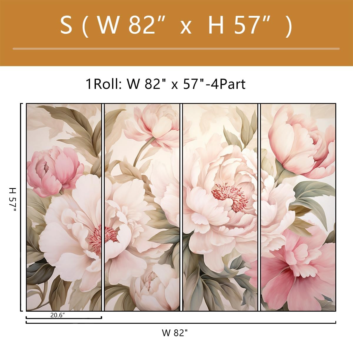 Elegant Peony Floral Mural Wal - đánh giá và giá Beauty Flower Makeup