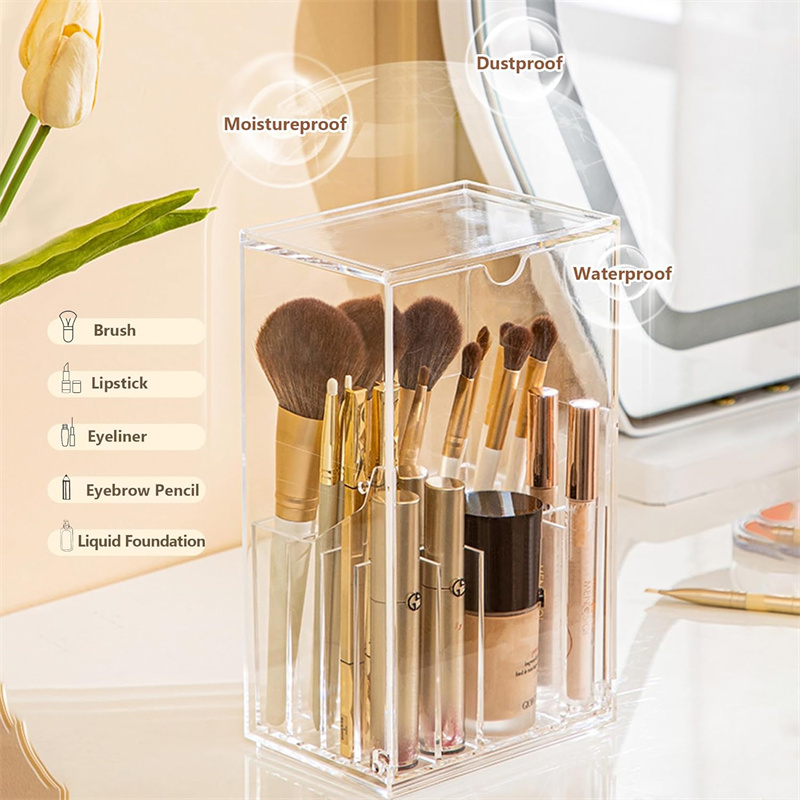 Makeup Brush Holder Organizer  - đánh giá và giá Beauty Makeup Organizer